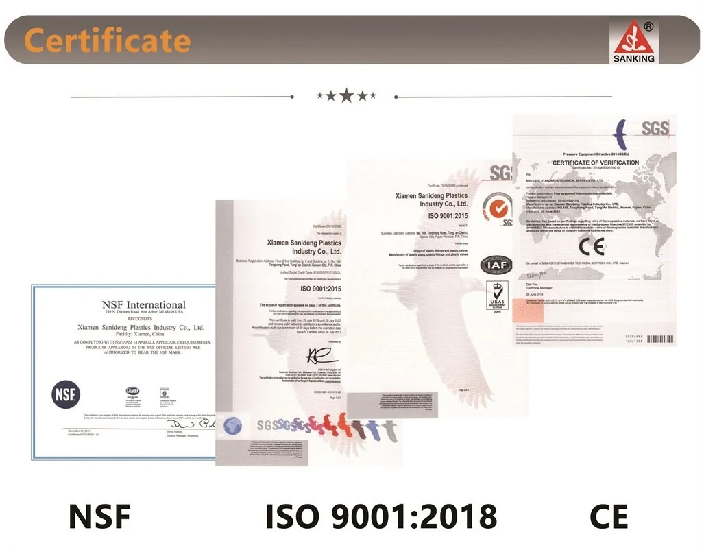 Pneumatic actuated pph butterfly valve certificate (2)